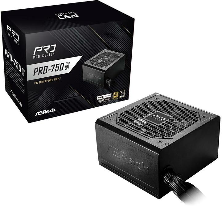 Actual product image AsRock Pro Series PRO-750G 750W ATX 80+ Gold black (750 W)