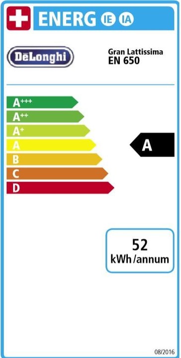 Energie-Label De'Longhi Gran Lattissima (NESPRESSO Original)
