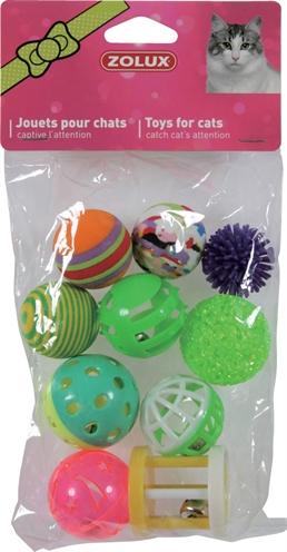 Produktbild Zolux Cat toys - set of 10 different 4 cm (Ballspielzeug Katze)