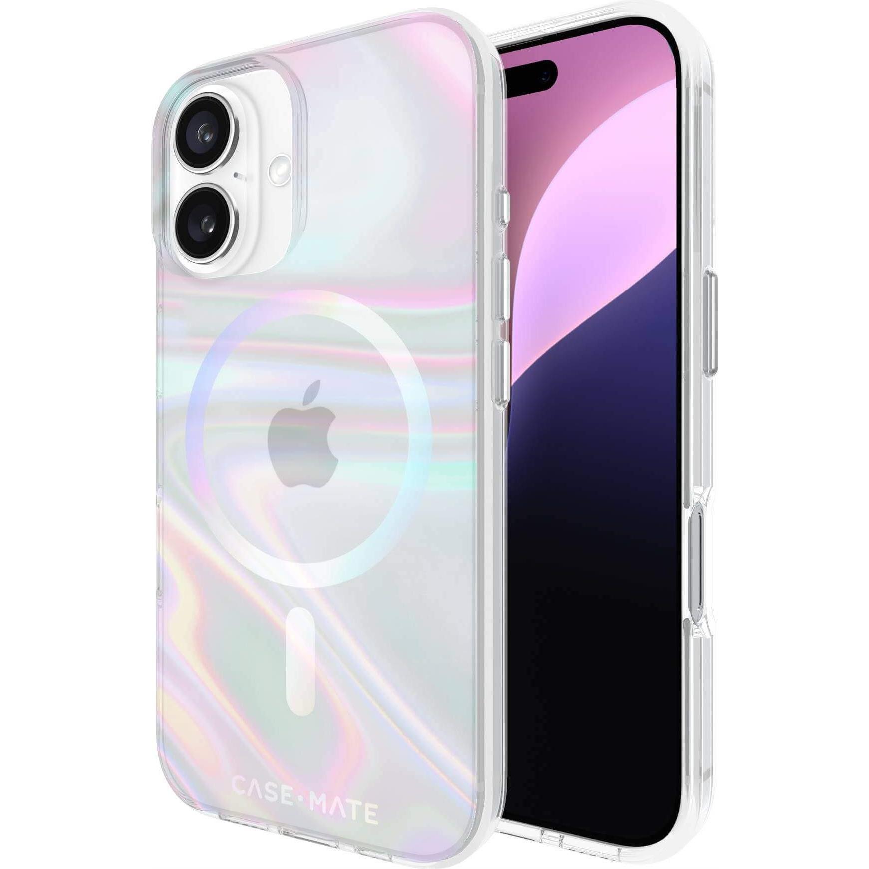 Case-Mate Soap Bubble MagSafe Case (Apple iPhone 16), Smartphone Hülle, Transparent