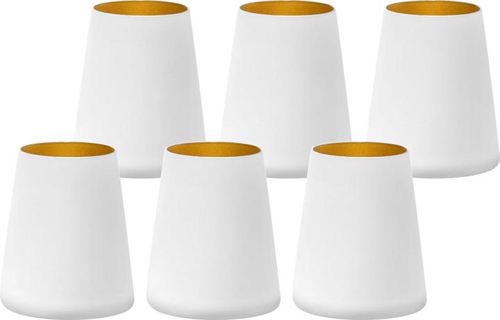 Stölzle Elements Power Becher 380ml weiss/gold (0.38 l, 1 x)