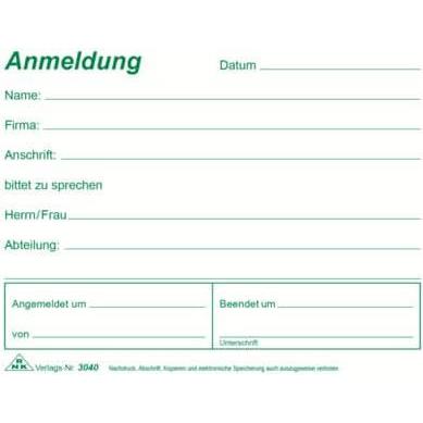 Rnk Besucheranmeldeblock A6 (50x) (3040)