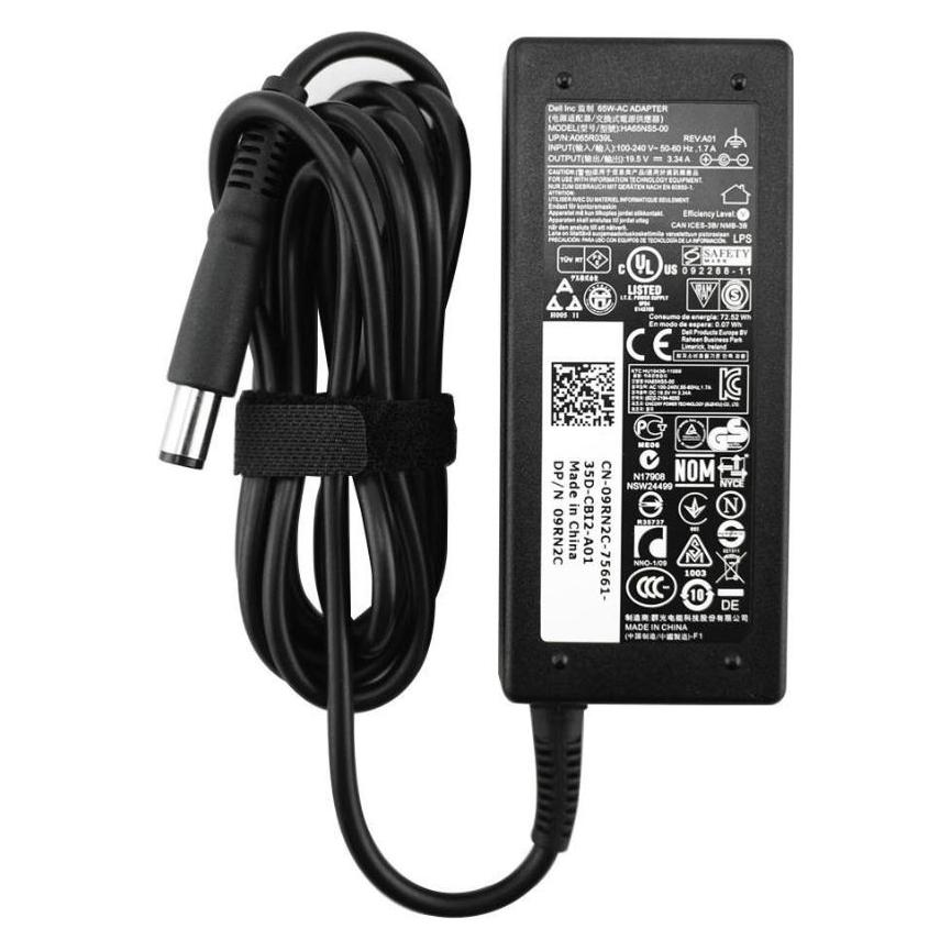 Dell AC Adapter (65W) For Latitude E Series with SA cable (65 W), Notebook Netzteil, Schwarz
