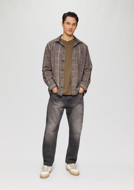 Produktbild S.Oliver T-Shirt Langarmshirt mit Henleyausschnitt und Ärmel-Bündchen (L)