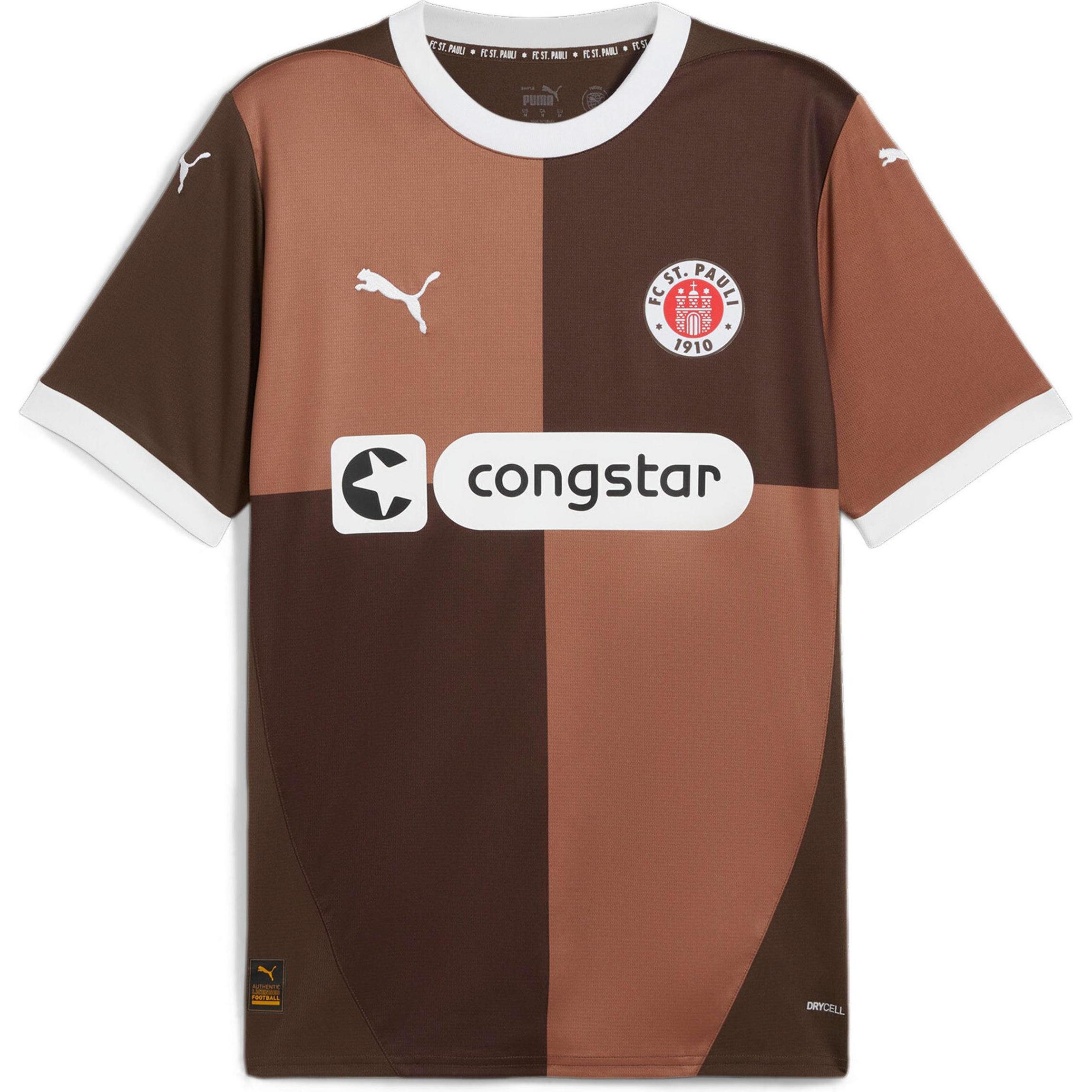 Puma, Herren, Fussballtrikot, FCSP Home Jersey (S), Braun, S