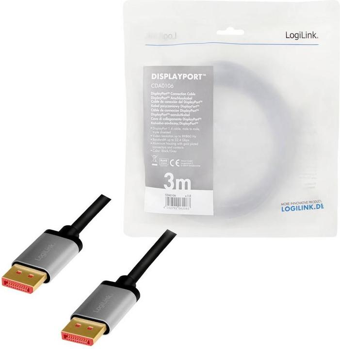 Actual product image LogiLink DisplayPort cable (3 m, DisplayPort)