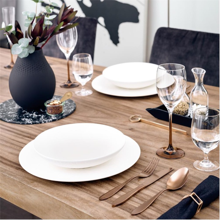 Image du produit Villeroy & Boch Assiette plate carrée Manufacture Rock blanc (1 x)
