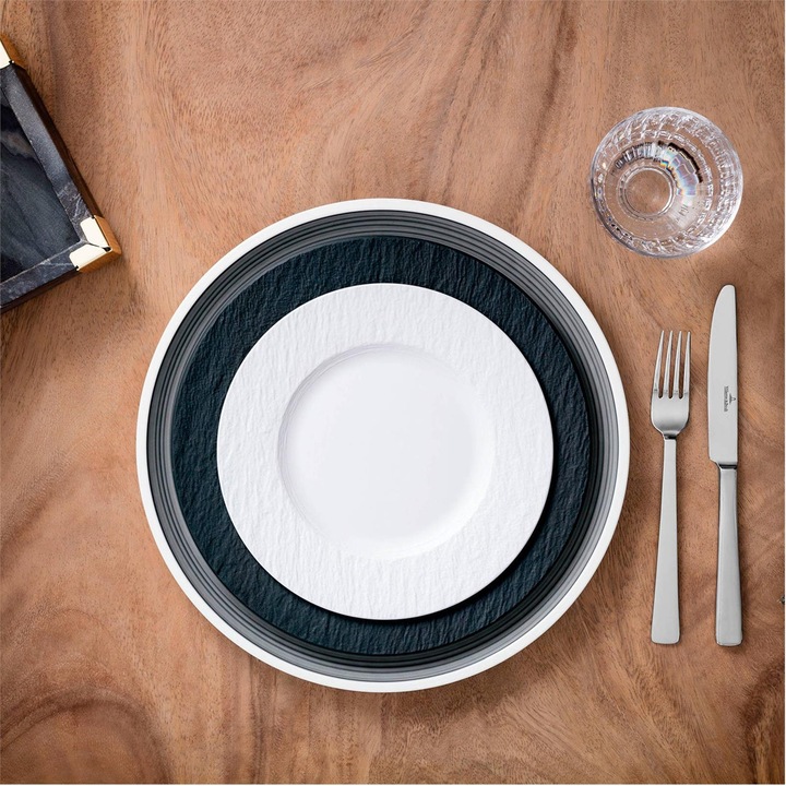 Image du produit Villeroy & Boch Assiette plate carrée Manufacture Rock blanc (1 x)