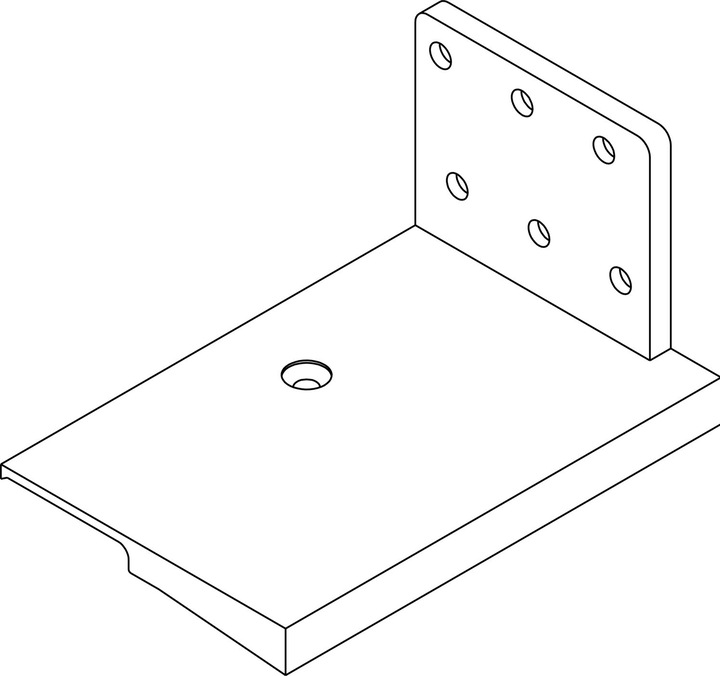 Produktbild Roto Universal-Schwellenhalter EIFEL T, 70-80 mm, Kunststoff schwarz, 1 Paar