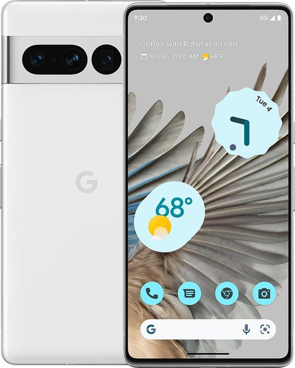 Image du produit Google Pixel 7 Pro (256 Go, Blanc, 6.70", SIM + eSIM, 50 Mpx, 5G)
