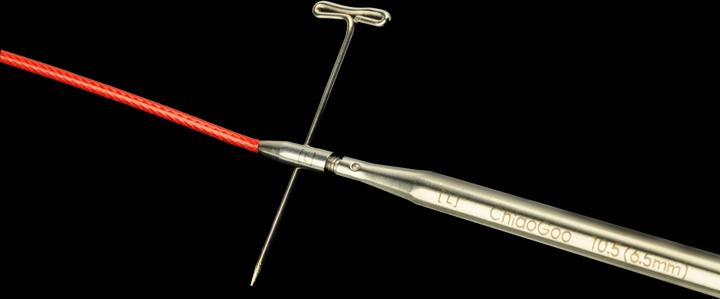 Actual product image ChiaoGoo Needle Set Interchangeable Needle Tips Twist Red Lace