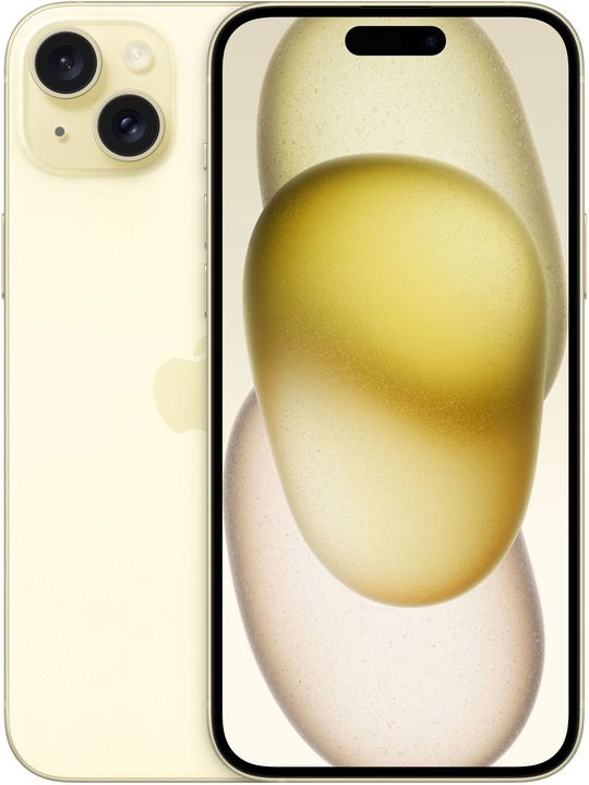 Apple iPhone 15 Plus (128 GB, Yellow, 6.70", SIM + eSIM, 48 Mpx, 5G)