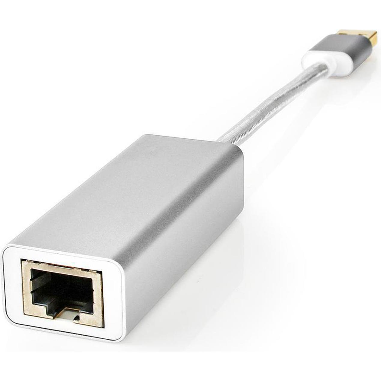 Thumbnail - Nedis USB-A Adapter USB 3.2 Gen 1 USB-A Stecker RJ45 Buchse 1 Gbps 0.20 m rund Vergold (USB), Data + Video Adapter, Weis...