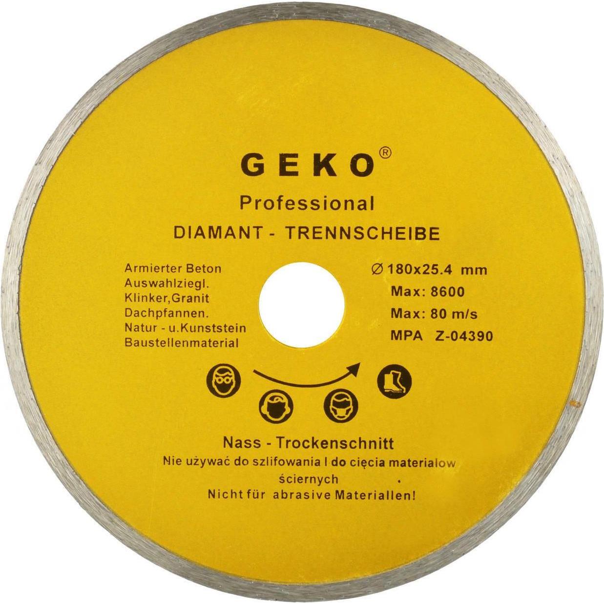 GEKO, Schleifmittel, Diamant-Trennscheibe Allround, 180x8x25,4mm