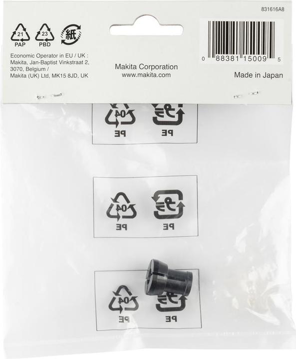 Actual product image Makita Collet 6 mm ( A-86197 ) for DRT 50 / M 3601 / RP 0900 / RT 0700 router