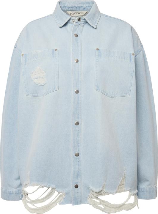 Produktbild Studio Untold Jeanshemd, oversized, destroyed, Hemdkragen, Langarm (54)