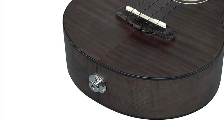 Actual product image Ibanez Black Ice Flat Concert Ukulele (Concert)