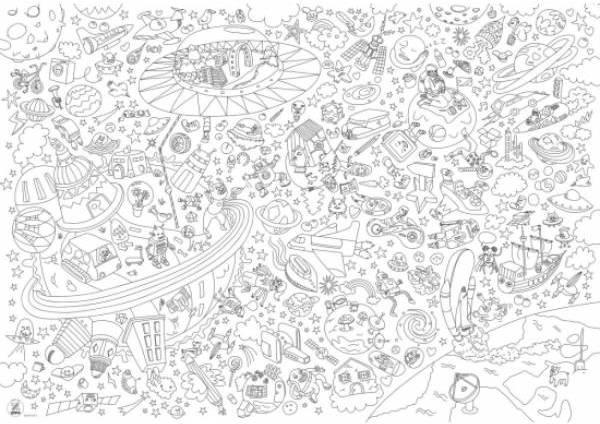 Immagine prodotto OMY Poster da colorare Cosmos (31 x 50 cm)