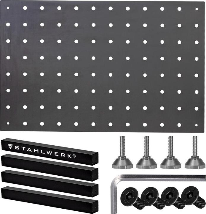 Actual product image Stahlwerk Welding table DIY kit heavy-duty 12 mm worktop S355 steel (80 cm, 120 cm)
