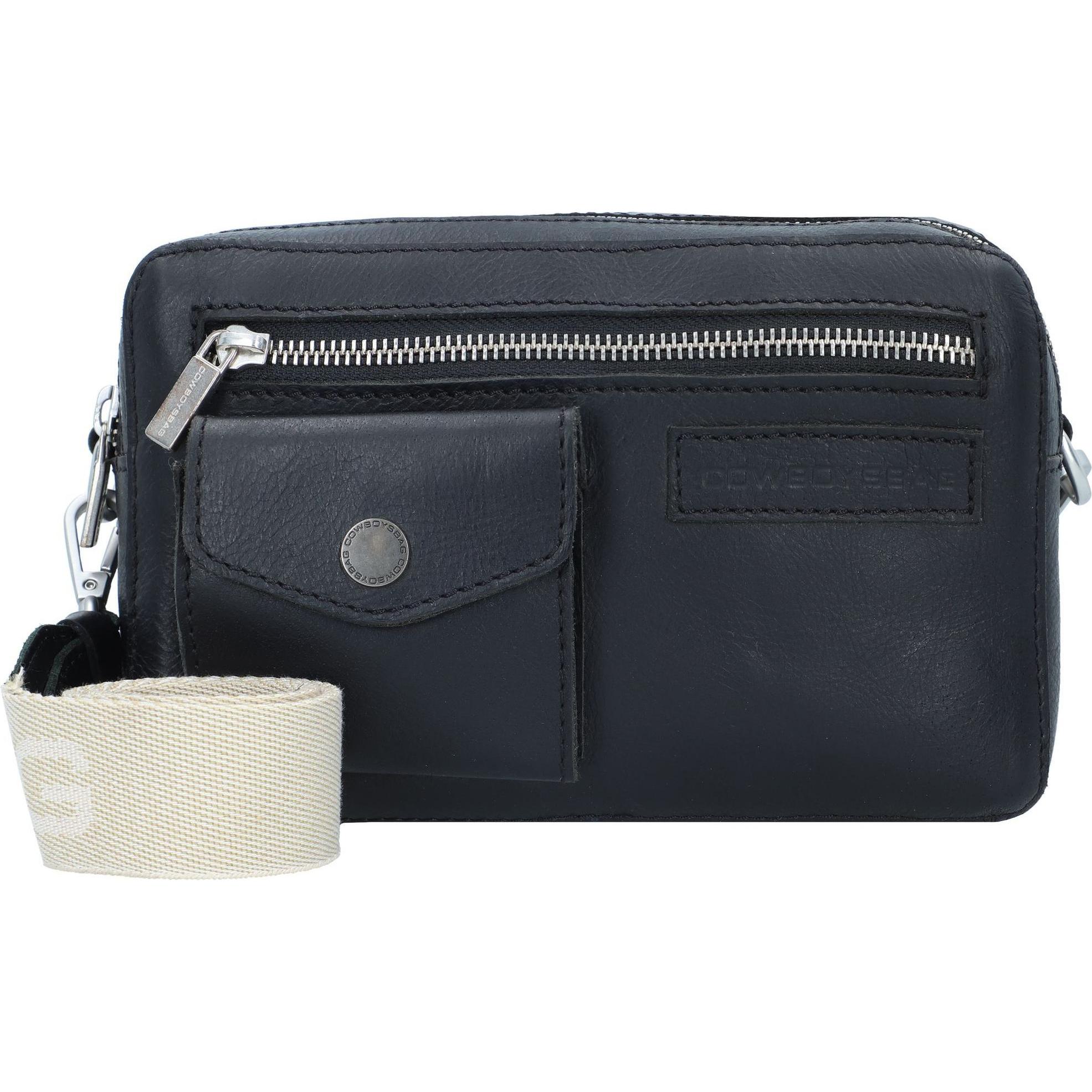 Cowboysbag, Handtasche, Franklin Umhängetasche Leder 22 cm, Schwarz