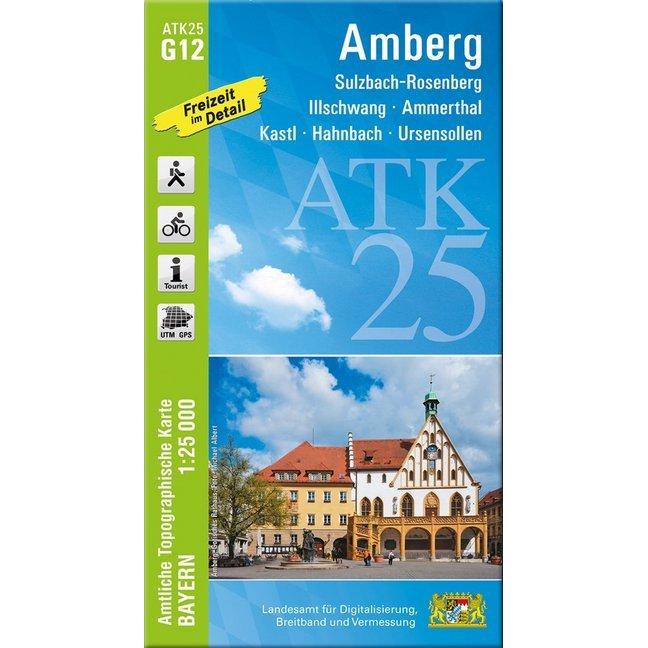 Amtl.Topogr.Kart.Bayern.G12 Amberg, Landkarte