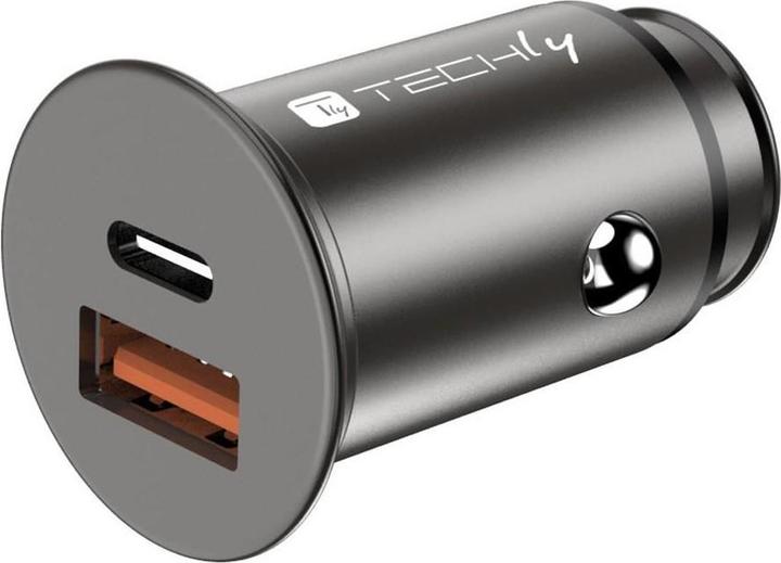 Techly Mini-auto-oplader USB-A en USB-C