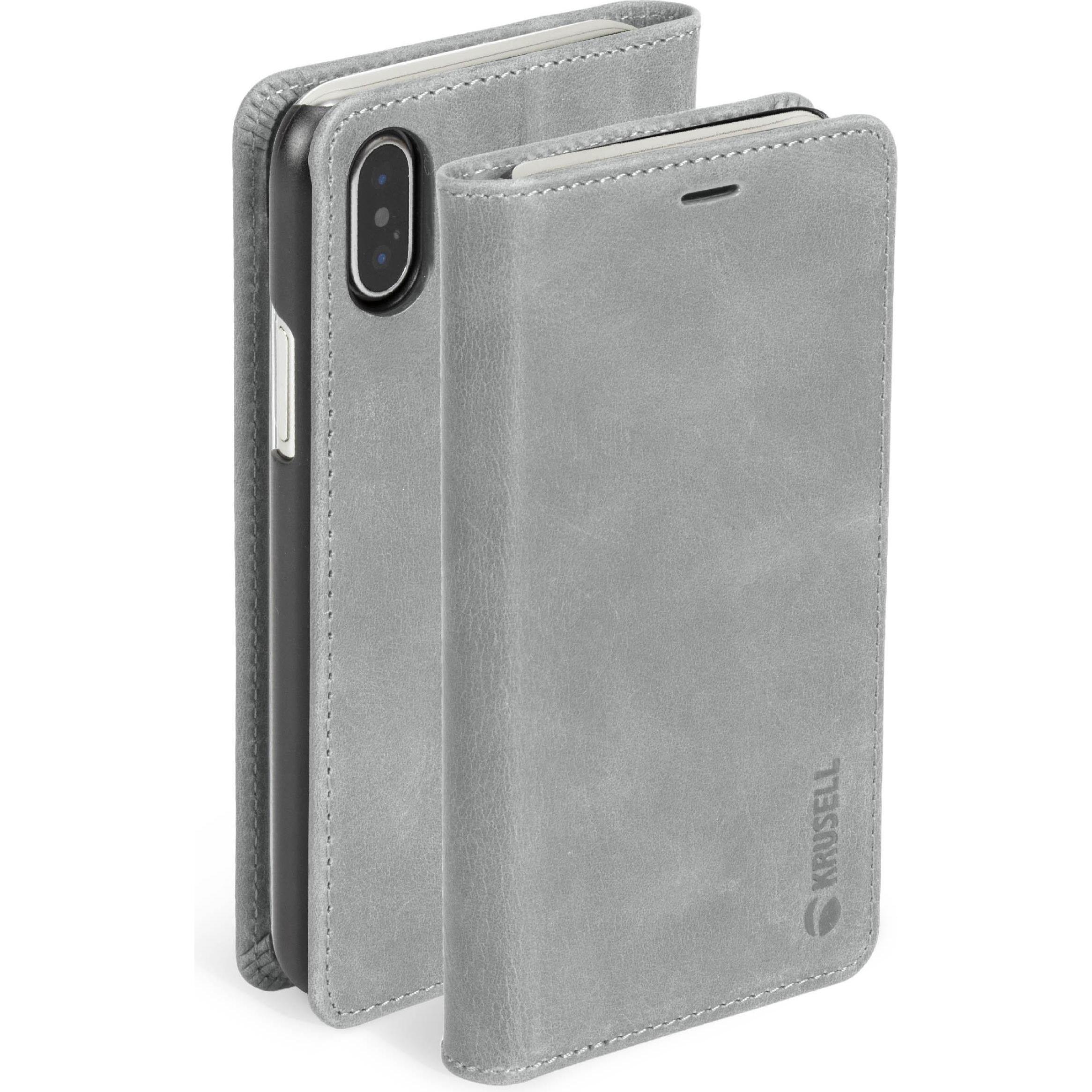 Thumbnail - Krusell Sunne 4 Card FolioWallet Apple iPhone XS Max vintage pilkas (Apple iPhone XS Max), Smartphone Hülle, Grau
