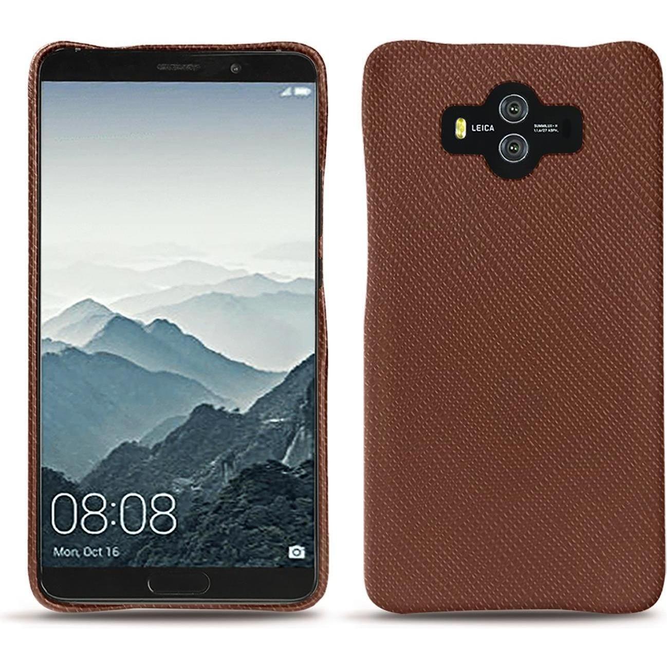 Noreve Lederschutzhülle (Huawei Mate 10), Smartphone Hülle, Braun