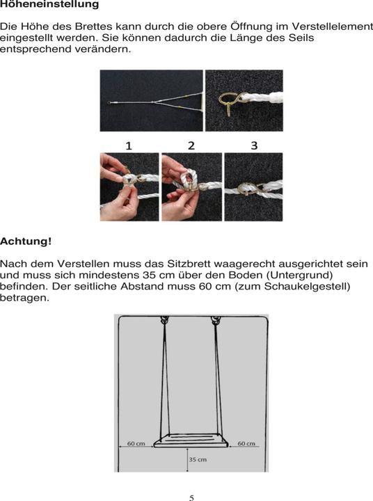 Produktbild Idena Gitterschaukel Holz 30x30cm TÜV und GS