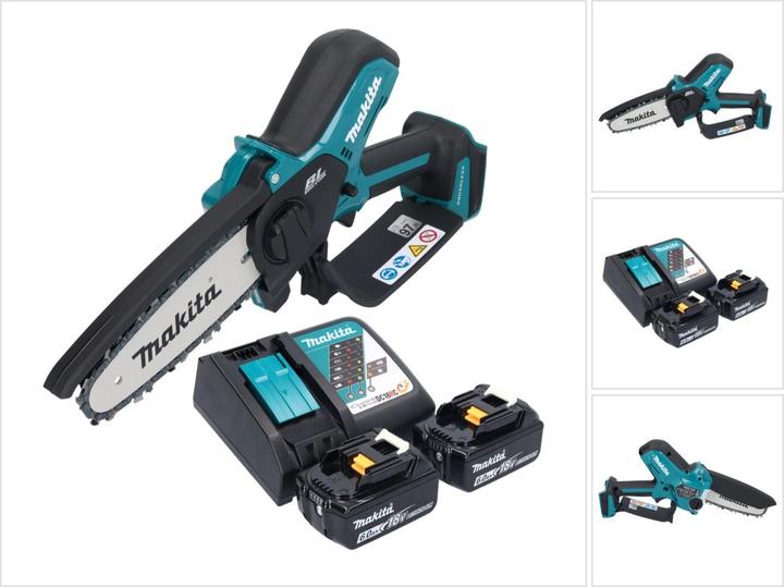 Actual product image Makita DUC 150 RG2 Cordless chainsaw 18 V 15 cm brushless + 2x battery 6.0 Ah + charger (Battery chain saw)