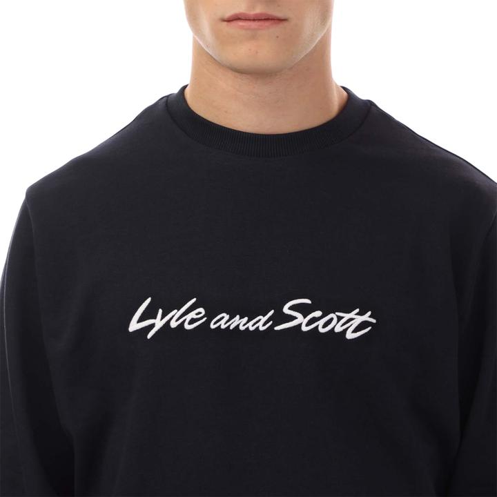 Actual product image Lyle and Scott Mens Script Sweatshirt (M)