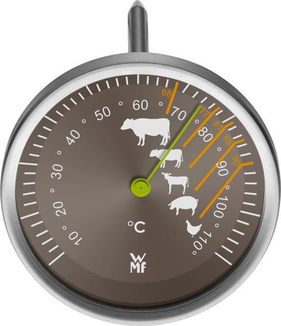 Produktbild WMF Bräter 41x28,5x18cm Deckel Schmortopf 8,5l Thermometer Edelstahl Induktion (25.80 cm, Bräter + Schmortopf, Edelstahl)