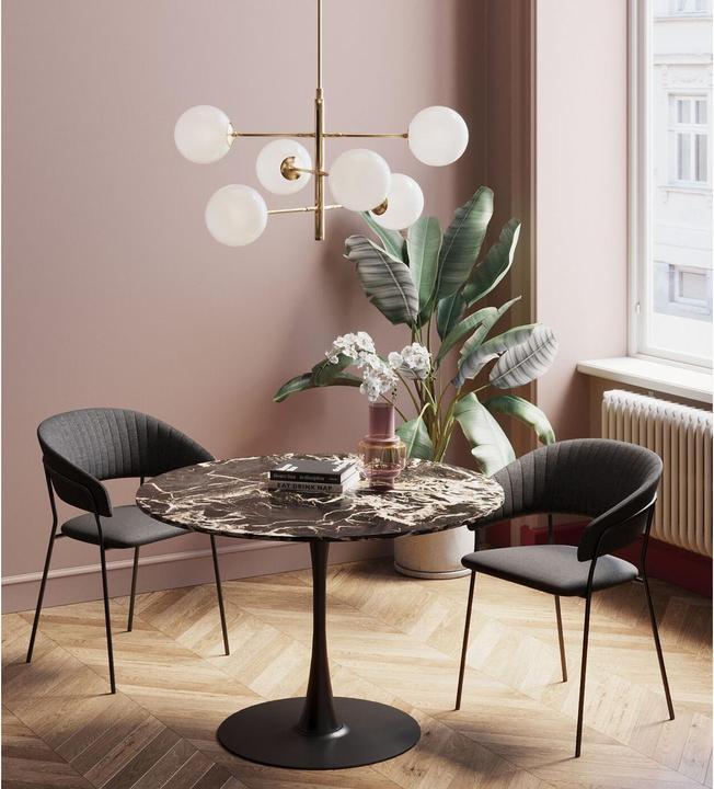 Immagine prodotto Kare Design Tavolo Schickeria Marmo Nero Ø110cm (110 x 110 x 74 cm)