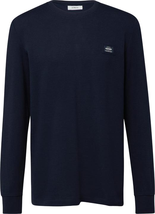 Produktbild s.Oliver T-Shirt Strukturiertes Longsleeve mit Ärmelbündchen (M)