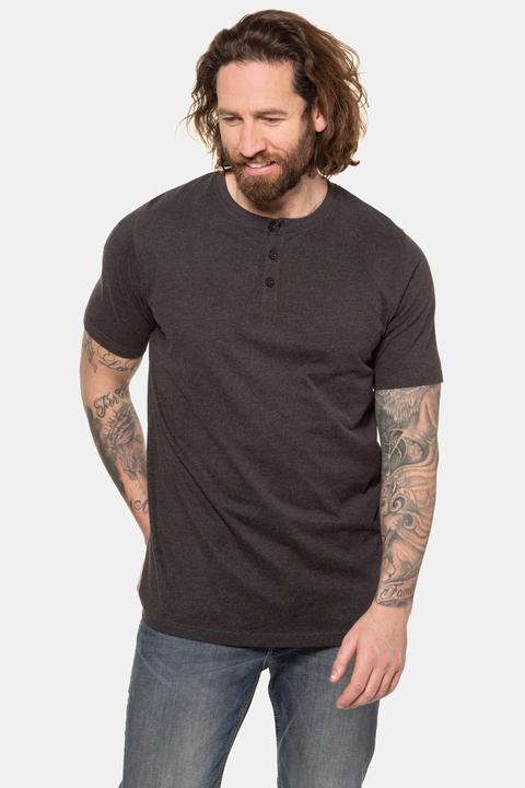 Produktbild JP1880 Henley, Basic, Knopfleiste, Halbarm, bis 7 XL (3XL)