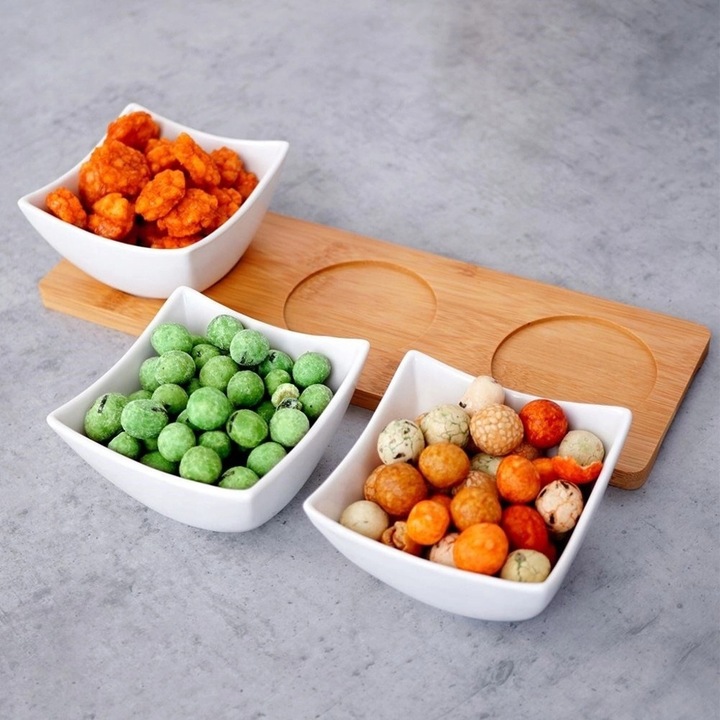 Actual product image Excellent Houseware Serving Set Porcelain 4pcs Whi