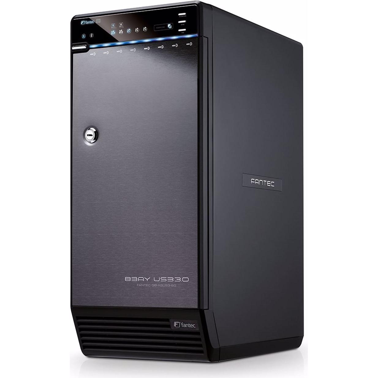 Fantec QB-X8US3-6G (3.5"), Festplattengehäuse, Schwarz