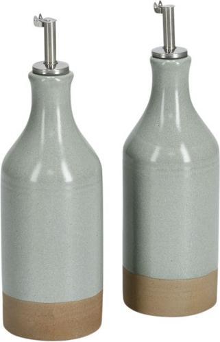 Productafbeelding Zeller Present Azijn/oliefles, 420 ml, steengoed/roestvrij staal (420 ml)