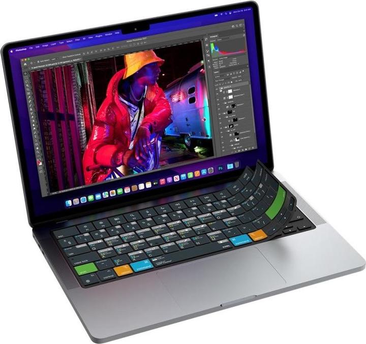 Produktbild JCPAL Verskin Adobe Photoshop Shortcuts Keyboard Cover for MacBook Pro 14"/16" (M1 2021/M2 2023), MacBook
