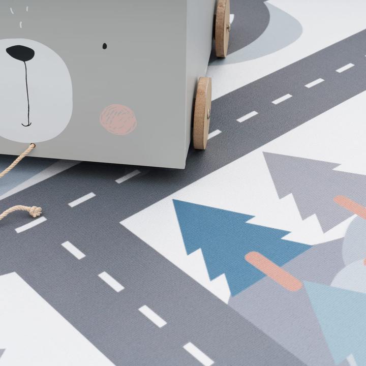 Produktbild TT Home Kinderzimmerteppich Teppich Junge Mädchen Kinderteppich Baby Rutschfest Strasse (150 x 80 cm)