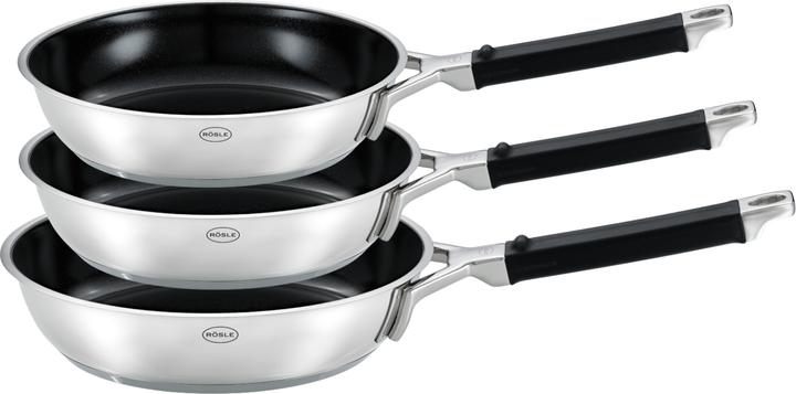 Image du produit Rösle Silence® Pro Set de poêles à frire en céramique ProCeraPlus (28 cm, Ensemble de casseroles et de poêles de cuisson, Acier inoxydable, Céramique)
