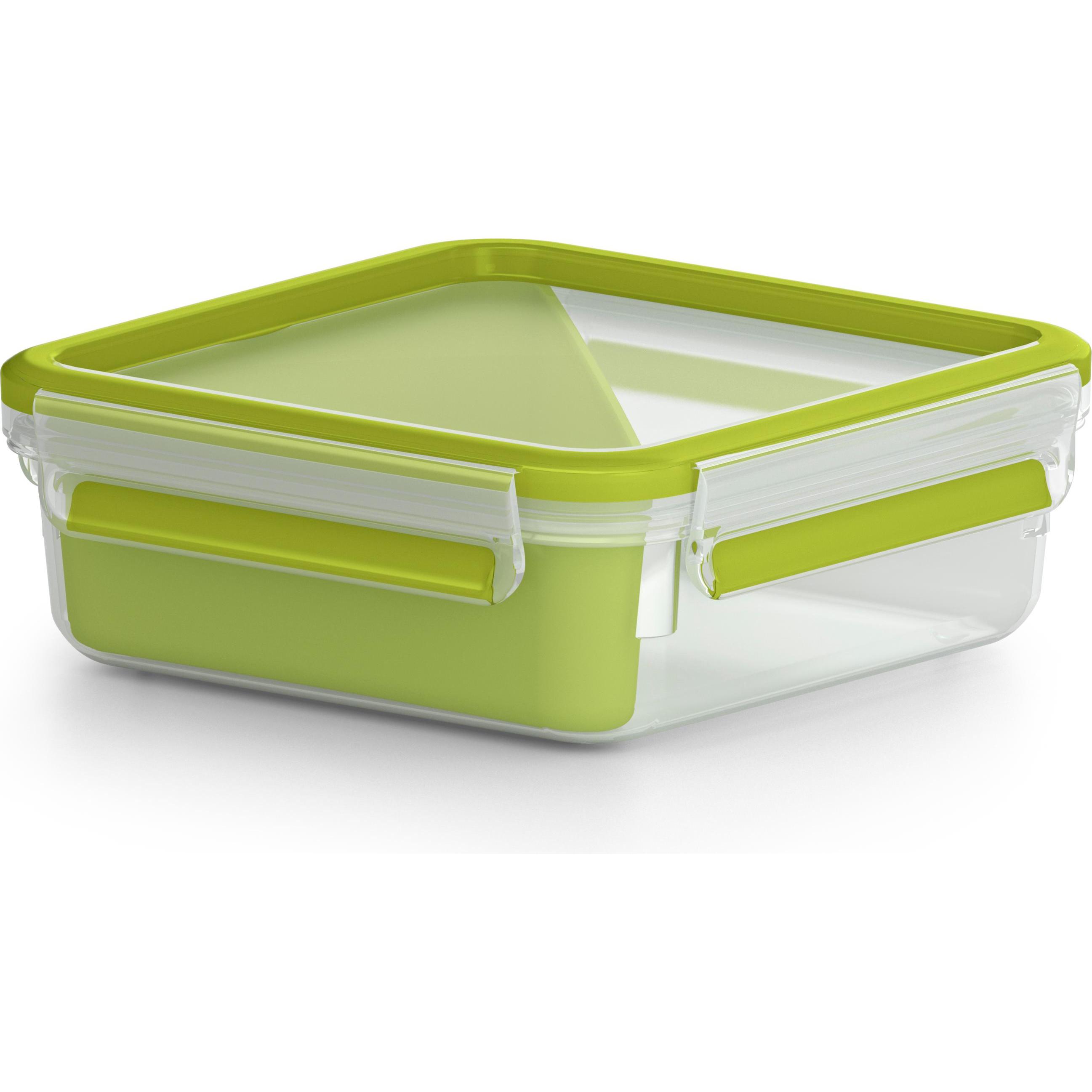 Emsa Clip&Go, Lunchbox, Transparent, Grün