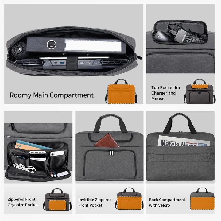 Immagine prodotto Bertasche Borsa per computer portatile da 17-17,3 pollici (grigio scuro) (17.30")