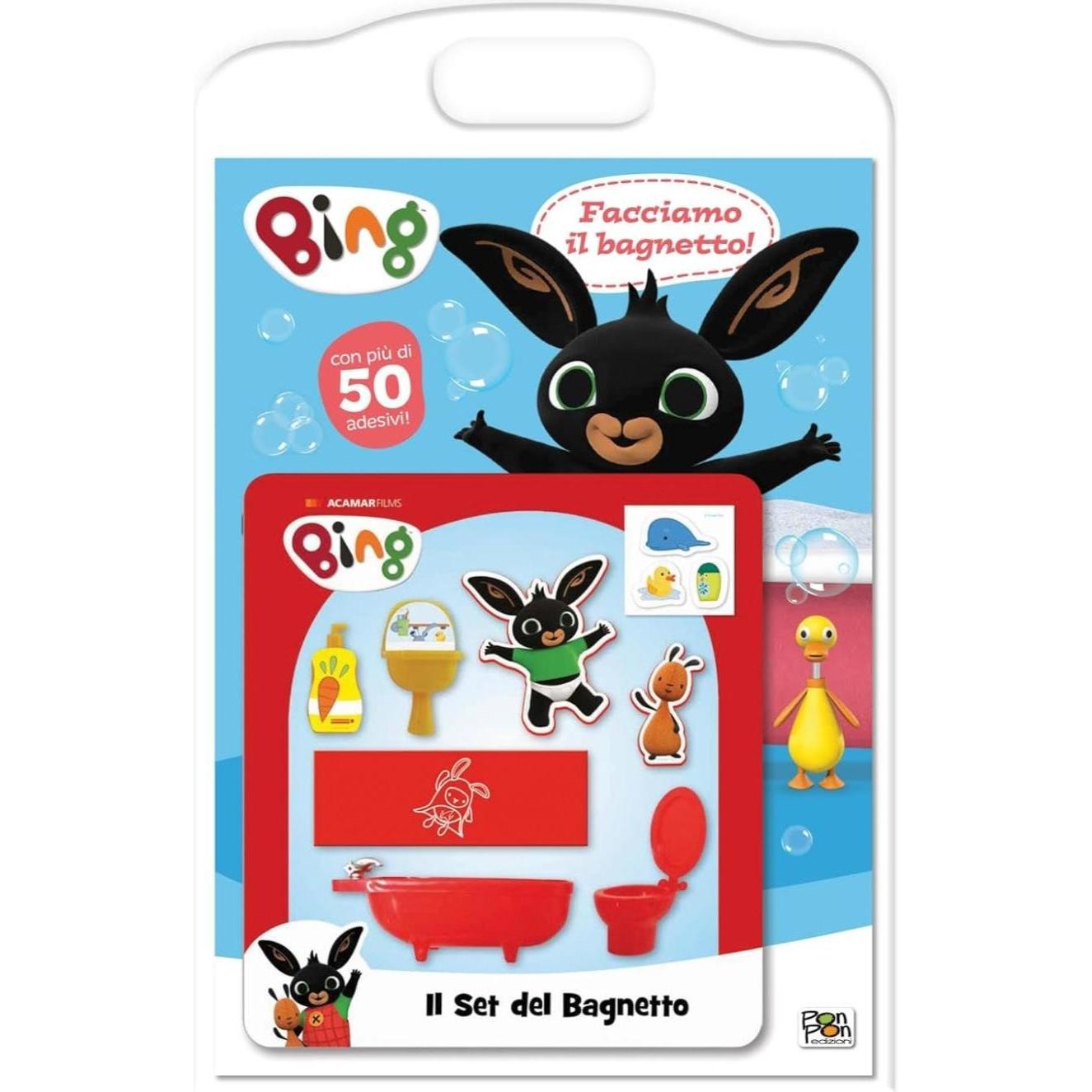 Pon Pon Edizioni, Sticker, Bing. Facciamo Il Bagnetto + Set Bagnett