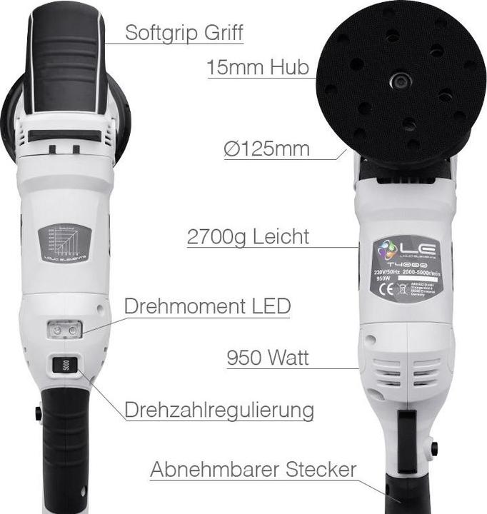 Actual product image Liquid Elements T4200 (Eccentric grinder, 950 W)