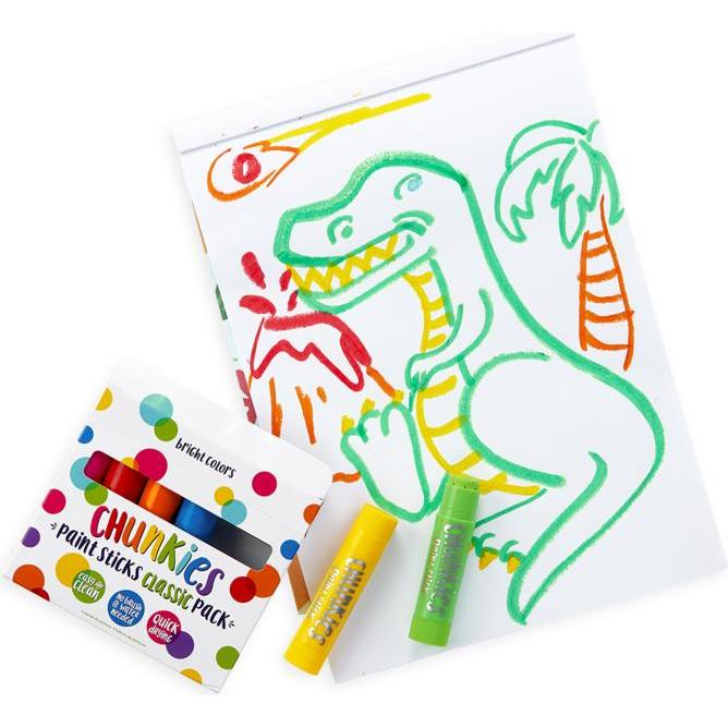 Thumbnail - Kolorowe Baloniki, Malstifte, Farbige Luftballons Bemalen mit Buntstiften Chunkies Paint Sticks 6 Stk (Orange, Grün, Bla...