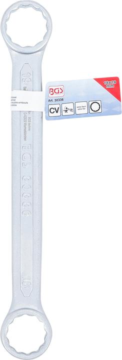 Image du produit BGS Clé polygonales double embouts extra plate 18 x 19 mm (19 mm, 18 mm)