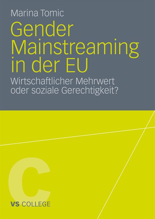 Produktbild Gender Mainstreaming in der EU (Deutsch, Marina Tomic, 2011)