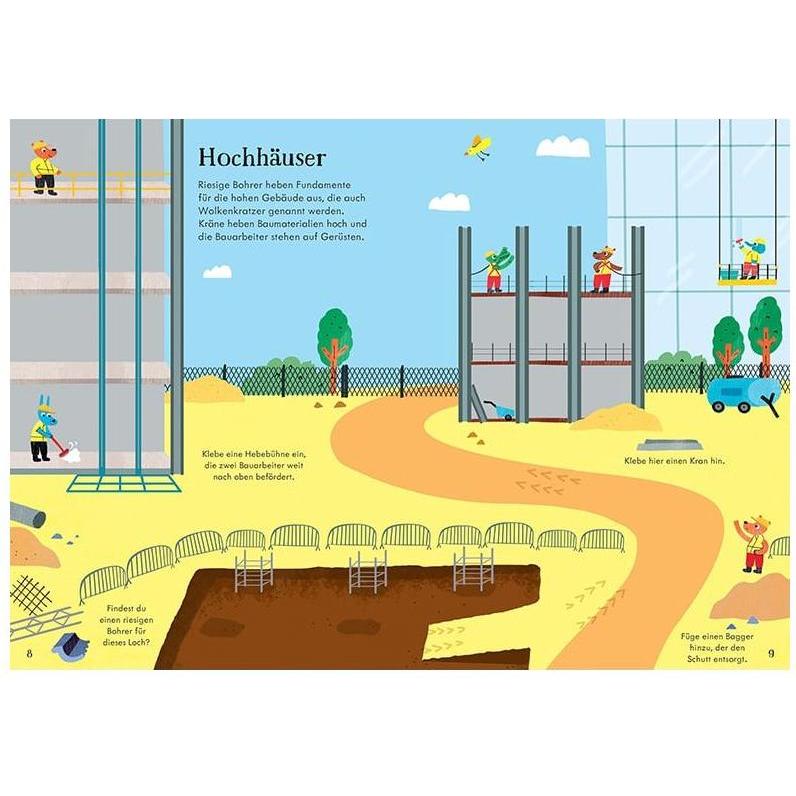 Thumbnail - Usborne Publishing, Sticker, Mein Immer-wieder-Stickerbuch: Auf der Baustelle
