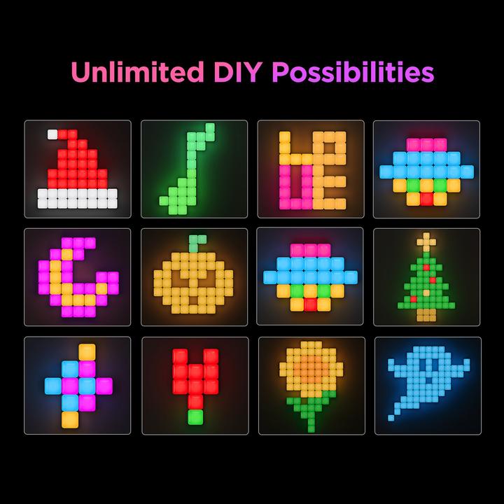Actual product image Govee Mini light panels RGBIC segment colours
